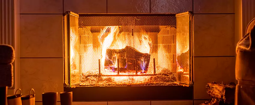 Mendota Hearth Landscape Fireplace Installation in North Potomac, Maryland
