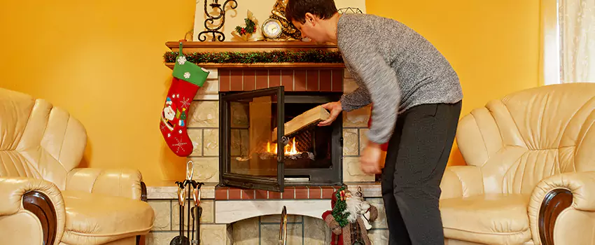 Rusted Metal Fireplace Restoration in North Potomac, Maryland
